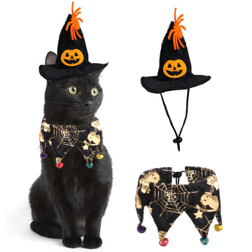 Decoración del patrón del esqueleto Sombrero de Halloween para gato